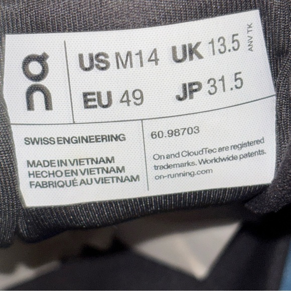 On Running On Cloud X3 Shift Men’s Size 14 Sneakers Shoes Grey 60.98703 Running - Picture 6 of 13